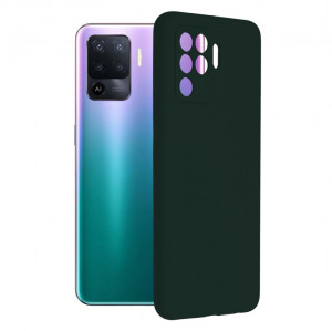 Husa telefon Oppo A94 4G / Reno5 Lite 4G - Techsuit Soft Edge Silicone - Dark Green - Img 1