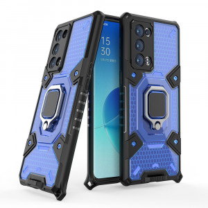 Husa telefon Oppo Reno6 Pro 5G (Snapdragon) - Techsuit Honeycomb Armor - Blue - Img 1