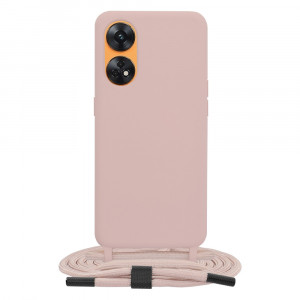 Husa telefon Oppo Reno8 T - Techsuit Crossbody Lanyard - Pink - Img 1