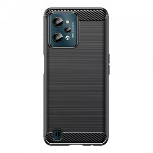 Husa telefon Realme C31 - Techsuit Carbon Silicone - Black - Img 2