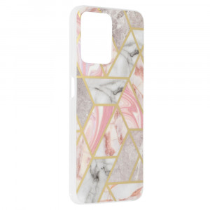 Husa telefon Realme C35 / Narzo 50A Prime - Techsuit Marble Series - Pink Hex - Img 2