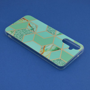 Husa telefon Samsung Galaxy A14 4G / A14 5G - Techsuit Marble Series - Green Hex - Img 3