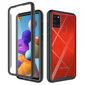 Husa telefon Samsung Galaxy A21s + Folie - Techsuit Defense360 Pro - Black - Img 1