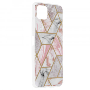 Husa telefon Samsung Galaxy A22 5G - Techsuit Marble Series - Pink Hex - Img 2