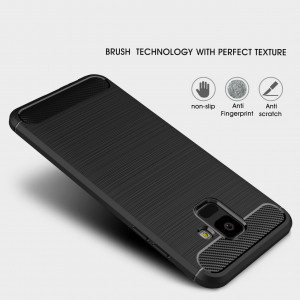 Husa telefon Samsung Galaxy A6 2018 - Techsuit Carbon Silicone - Black - Img 2