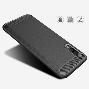 Husa telefon Samsung Galaxy A70 / A70s - Techsuit Carbon Silicone - Black - Img 3