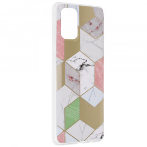 Husa telefon Samsung Galaxy A71 4G - Techsuit Marble Series - Purple Hex - Img 2