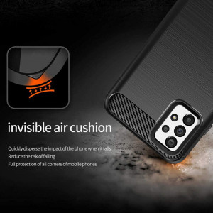 Husa telefon Samsung Galaxy A73 5G - Techsuit Carbon Silicone - Black - Img 3