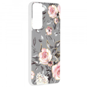 Husa telefon Samsung Galaxy S21 5G - Techsuit Marble Series - Bloom of Ruth Gray - Img 2