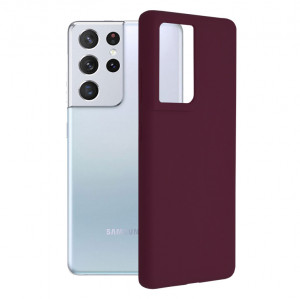 Husa telefon Samsung Galaxy S21 Ultra 5G - Techsuit Soft Edge Silicone - Plum Violet