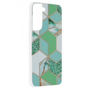 Husa telefon Samsung Galaxy S22 Plus 5G - Techsuit Marble Series - Green Hex - Img 2