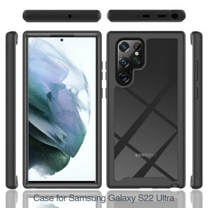 Husa telefon Samsung Galaxy S22 Ultra 5G + Folie - Techsuit Defense360 Pro - Black - Img 2
