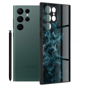 Husa telefon Samsung Galaxy S22 Ultra 5G - Techsuit Glaze Series - Blue Nebula - Img 1