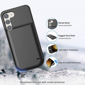 Husa telefon Samsung Galaxy S23 Plus cu Baterie de 6000mAh - Techsuit Power Pro - Black - Img 3