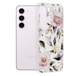 Husa telefon Samsung Galaxy S23 - Techsuit Marble Series - Chloe White - Img 1