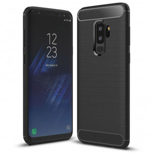 Husa telefon Samsung Galaxy S9 Plus - Techsuit Carbon Silicone - Black - Img 1