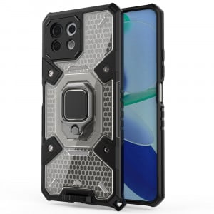Husa telefon Xiaomi Mi 11 Lite 4G / Mi 11 Lite 5G / 11 Lite 5G NE - Techsuit Honeycomb Armor - Black - Img 1