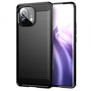 Husa telefon Xiaomi Mi 11 - Techsuit Carbon Silicone - Black - Img 1