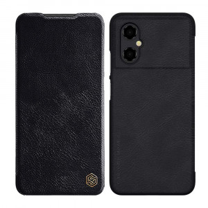 Husa telefon Xiaomi Poco M4 5G - Nillkin QIN Leather Case - Black - Img 1