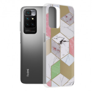 Husa telefon Xiaomi Redmi 10 2021 / Redmi 10 2022 - Techsuit Marble Series - Purple Hex - Img 1