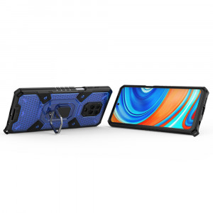 Husa telefon Xiaomi Redmi Note 9S / Note 9 Pro / Note 9 Pro Max - Techsuit Honeycomb Armor - Blue - Img 2