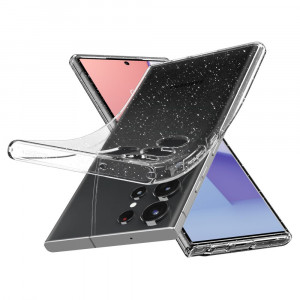 Huse pentru Samsung Galaxy S23 Ultra - Spigen Liquid Crystal Glitter - Crystal Quartz - Img 2