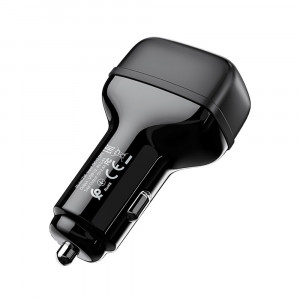 Incarcator Auto 2xUSB, 12W, 2.4A - Hoco (Z36 Leader) - Black - Img 3