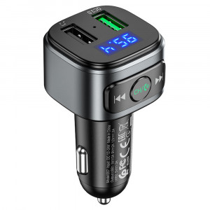 Incarcator Auto cu Modulator FM USB QC3.0, 18W - Hoco Fighter (E67) - Black - Img 4