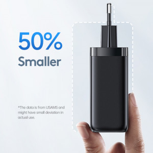 Incarcator Priza Type-C, USB 65W - USAMS Super Si (T47) - Black - Img 2