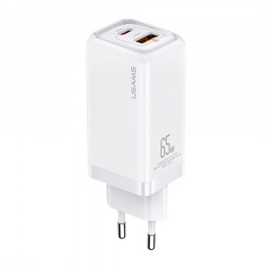 Incarcator Priza Type-C, USB 65W - USAMS Super Si (T47) - White - Img 1