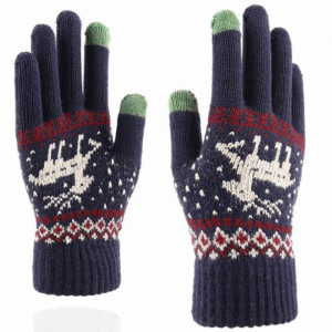 Manusi Touchscreen - Techsuit Raindeer Woolen (ST0002) - Blue - Img 1