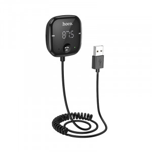 Modulator FM Bluetooth, Card TF, Jack - Hoco Unity (E65) - Black - Img 3