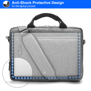 Servieta Laptop 14" - Tomtoc Defender Laptop Briefcase (A43D3G3) - Gray - Img 3