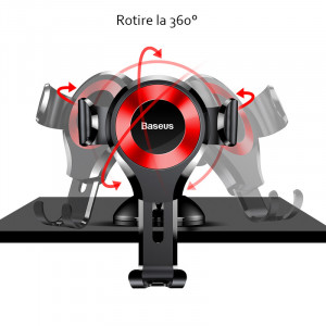 Suport Auto Bord / Parbriz - Baseus Osculum (SUYL-XP09) - Black Red - Img 3
