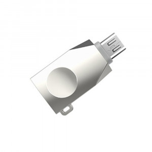 Adaptor OTG Micro-USB la USB-A - Hoco (UA10) - Silver - Img 4