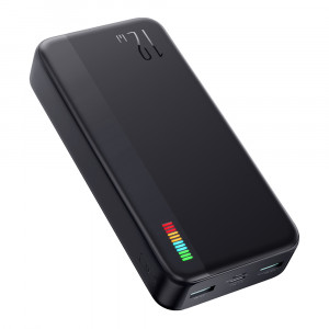Baterie Externa 2x USB, Type-C, Micro-USB, 12W, 20000mAh - JoyRoom Dazzling Series (JR-T017) - Black - Img 3