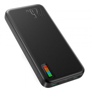 Baterie Externa 2xUSB, Type-C, Micro-USB, 22.5W, 10000mAh - JoyRoom Dazzling Series (JR-QP194) - Black - Img 1