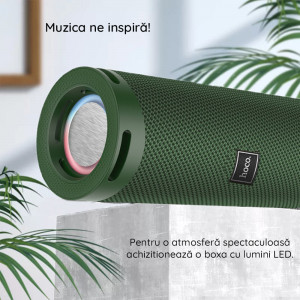 Boxa Portabila Bluetooth 5.1, 2x5W - Hoco Dazzling pulse (HC9) - Grey - Img 3