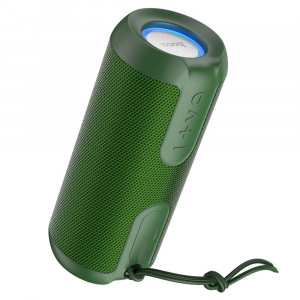 Boxa Wireless BT 5.1, FM, Card TF, Disk U, Lumini RGB, 10W, 1200mAh - Hoco Artistic Sports (BS48) - Dark Green - Img 1