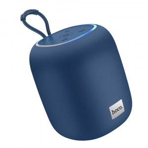 Boxa Wireless BT 5.2, FM, Card TF, USB, AUX, TWS, Lumini RGB - Hoco (HC14) - Deep Sea Blue - Img 1