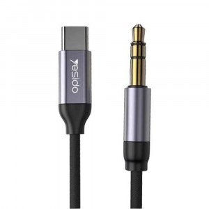 Cablu Adaptor Type-C la Jack - Yesido (YAU-20) - Black - Img 1