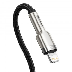 Cablu de Date Type-C la Lightning 20W, 2m - Baseus Cafule Series (CATLJK-B01) - Black - Img 3
