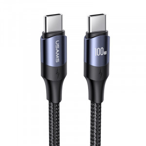 Cablu de Date Type-C la Type-C 100W, PD, Fast Charge, 2m - USAMS U71 (US-SJ525) - Black - Img 1