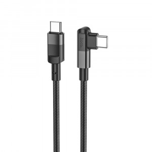 Cablu de Date Type-C la Type-C PD 100W, 5A, 1.2m - Hoco (U108) - Black - Img 2