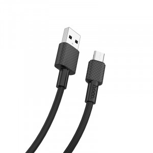 Cablu de Date USB-A la Micro-USB 10W, 2A, 1m - Hoco Superior style (X29) - Black - Img 3