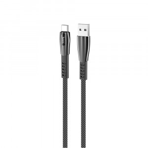 Cablu de Date USB-A la Type-C 2.4A, 1.2m - Hoco Splendor (U70) - Grey - Img 1