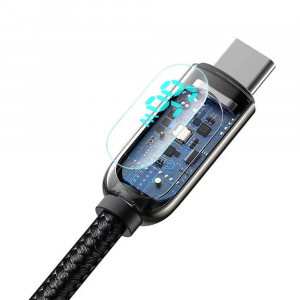 Cablu de Date USB la Type-C 66W, 2m - Baseus Display (CASX020101) - Black - Img 2