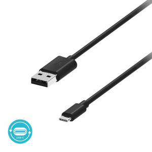 Cablu de Date USB la Type-C pentru Moto Z4/G7/G Power/Play/Pure/Stylus, 3A, 1m - Motorola (SKN6473A) - Black (Bulk Packing) - Img 2