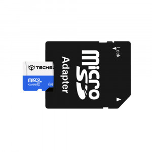 Card de Memorie MicroSDXC 64GB + Adaptor - Techsuit - Black - Img 2