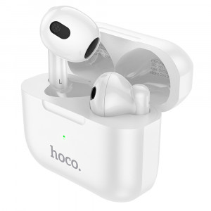 Casti Fara Fir, TWS, Bluetooth 5.3, 300mAh, Activare Siri - Hoco Intelligent (EW30) - White - Img 4